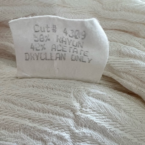 Vintage Jay Y. Ko Studios Off White Crinkle Button Up Long Sleeve Size Large - Picture 6 of 6